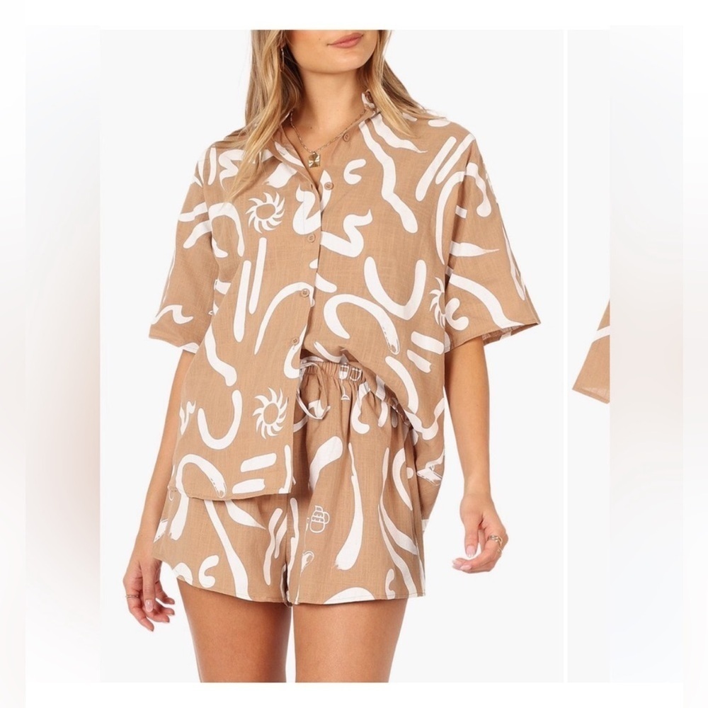 Petal & Pup Short Sleeve Button Down Shirt